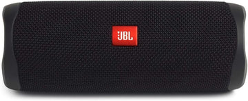 JBL FLIP 5, Waterproof Portable Bluetooth Speaker, Black, Small | Sounds better than ever, Bring the party anywhere, Make a splash with IPX7 waterproof design, A rainbow of colours