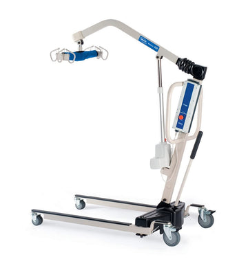Invacare Reliant 450 Battery-Powered Patient Lift with Low-Base | 450 lb Capacity Power Lift | Includes 2 Batteries, Wall Charger, and Padded 6-Point Swivel Bar | Floor-to-High Bed Transfer