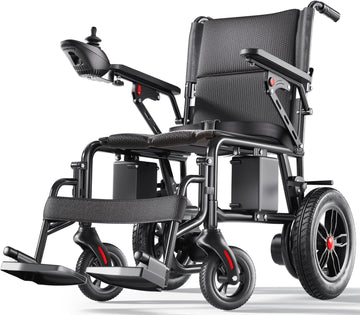 Electric Wheelchairs for Adults, Lightweight Electric Wheelchair, Foldable Travel Motorized Wheelchairs for Seniors, Folding Portable Mobility Scooter, Compact Fold Power Wheelchair