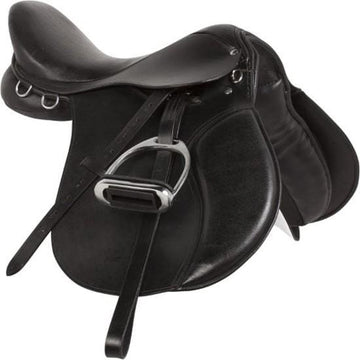 Black Leather Close Contact English Saddle